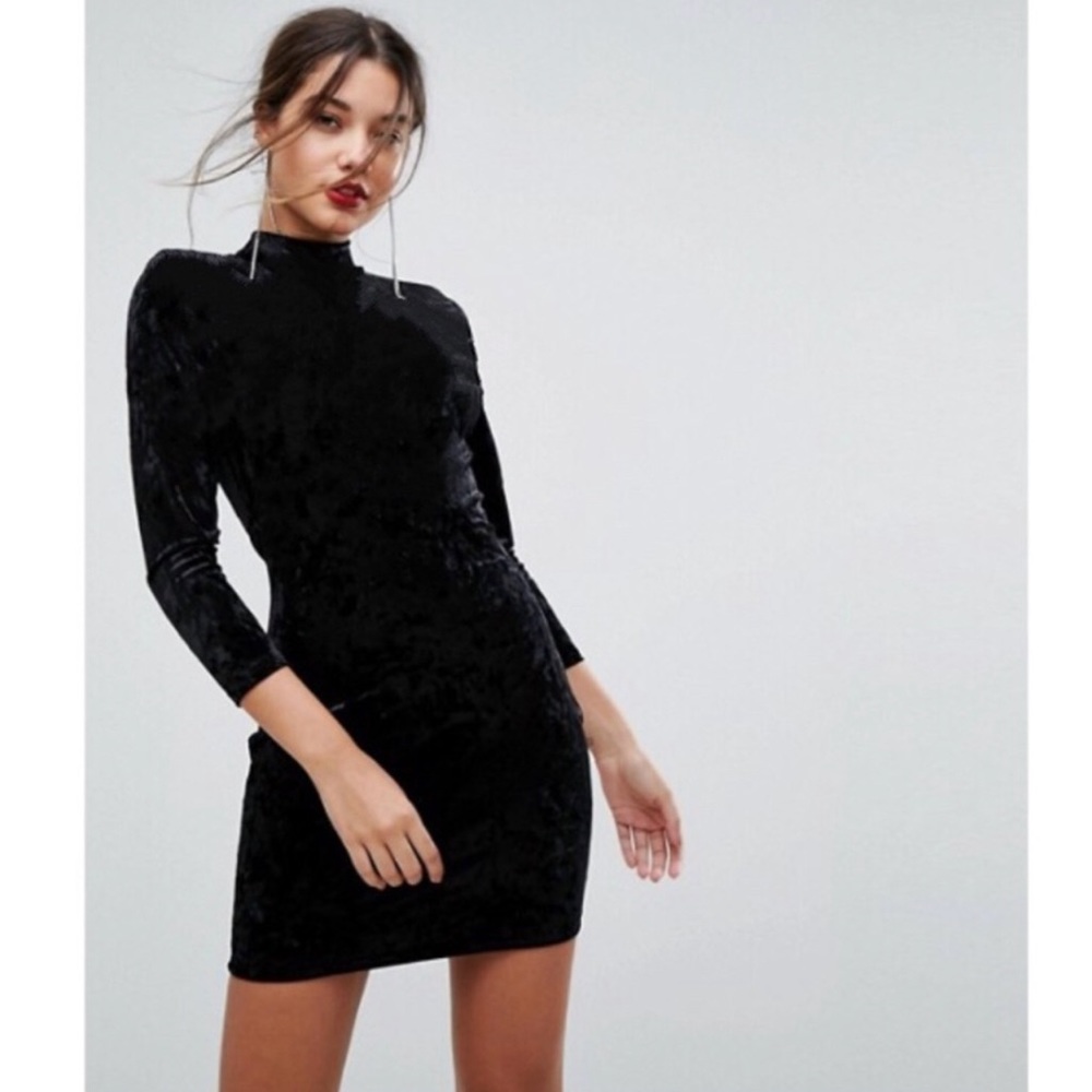 Green H&M Velvet dress
